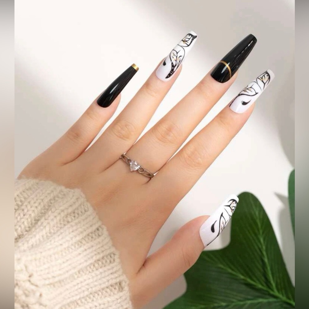 Coffin/Ballerina Shapef Press-On Nails